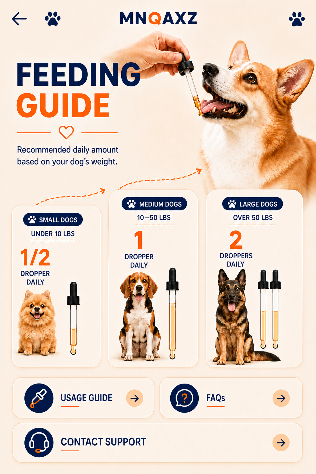 MNQAXZ collagen drops feeding guide