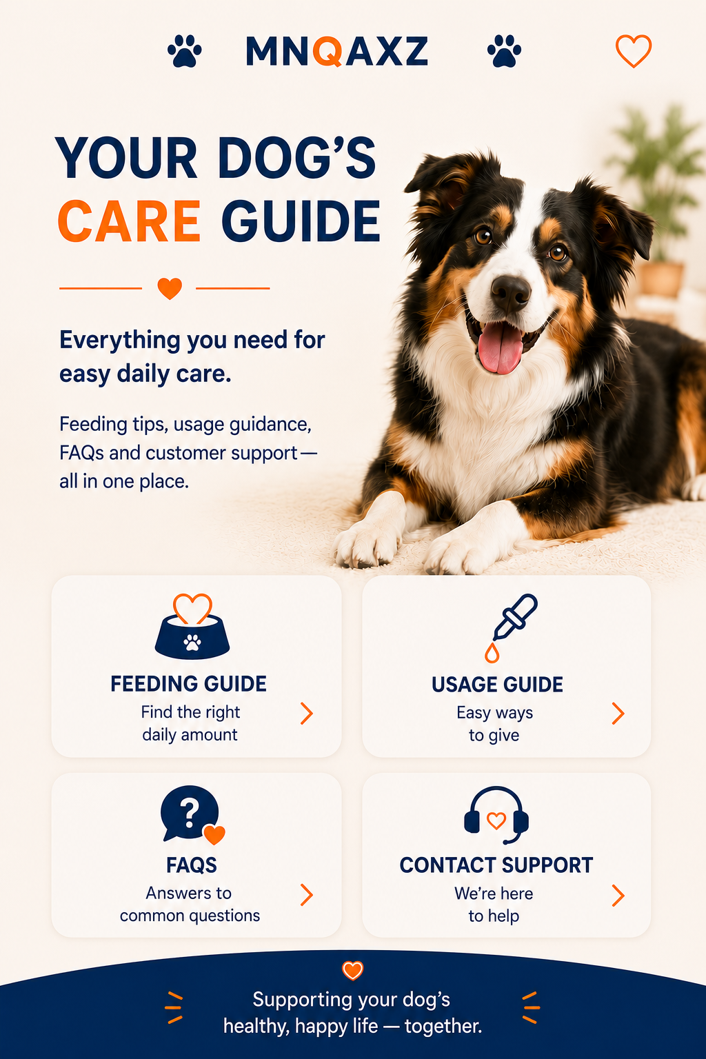 MNQAXZ dog collagen drops care guide